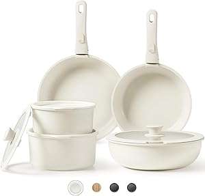 CAROTE Pots and Pans Set Non Stick, Cookware Sets, 11pcs Kitchen Set