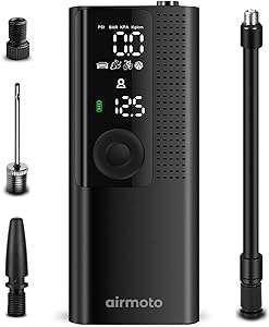 Airmoto Tire Inflator Portable Air Compressor - Air Pump for Car Tires with Tire