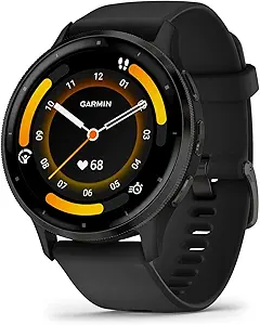 Garmin Venu 3 Slate Stainless Steel Bezel 1.4-Inch AMOLED Touchscreen