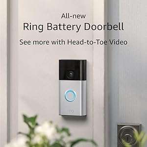All-new Ring Battery Doorbell, Head-to-Toe Video, Live View with Two-Way Talk
