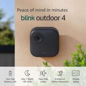 Blink Outdoor 4 (newest model), Wire-free smart security camera, two-year battery