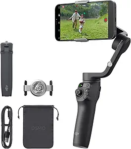 DJI Osmo Mobile 6 Gimbal Stabilizer for Smartphones, 3-Axis Phone Gimbal, Built-In