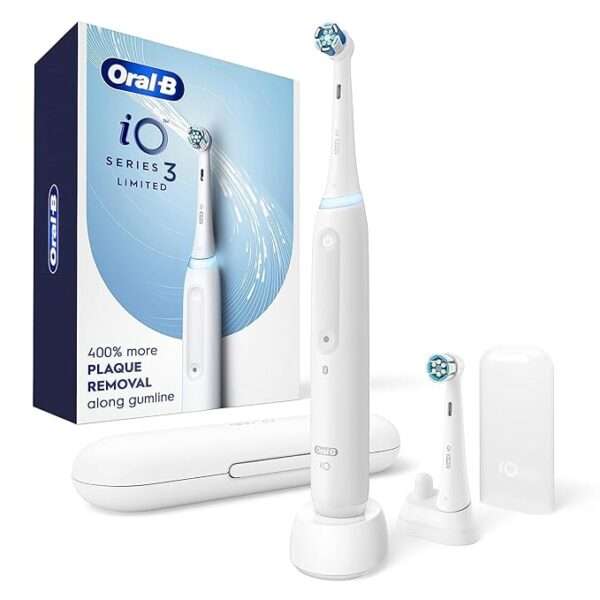 Oral-B iO Deep Clean Rechargeable Electric Powered Toothbrush, White with iO