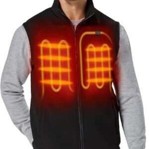 ORORO Men's Heated Vest with Battery, Lightweight Heating Fleece Vest