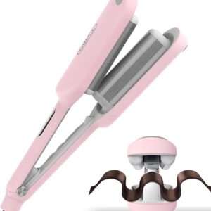 Curling Iron Hair Crimper Waver - TYMO ROVY Beach Waves Curling Wand, Ionic