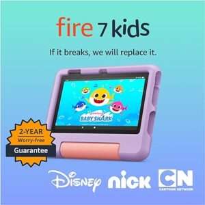 Amazon Fire 7 Kids tablet (newest model) ages 3-7. Top-selling 7" kids tablet on