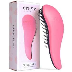 Crave Naturals Glide Thru Detangling Brush - Detangler Brush for Natural, Curly,