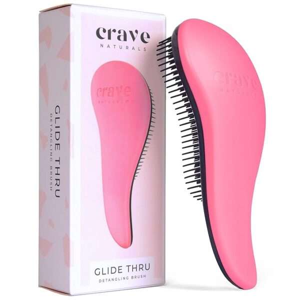 Crave Naturals Glide Thru Detangling Brush - Detangler Brush for Natural, Curly,