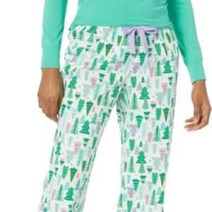 Amazon Essentials Women's Lightweight Flannel Pant and Long-Sleeve T-Shirt Sleep