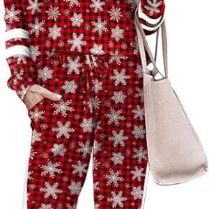 Aloodor Sweatsuit for Women 2 Piece Outfits for Womens Crewneck Sweatshirts Pullover