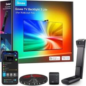 Govee TV Backlight 3 Lite with Fish-Eye Correction Function Sync to 75-85 Inch TVs,
