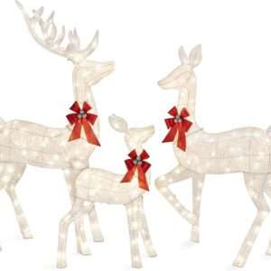 Best Choice Products 3-Piece Large Lighted Christmas Deer Family Set 6.5ft Outdoor
