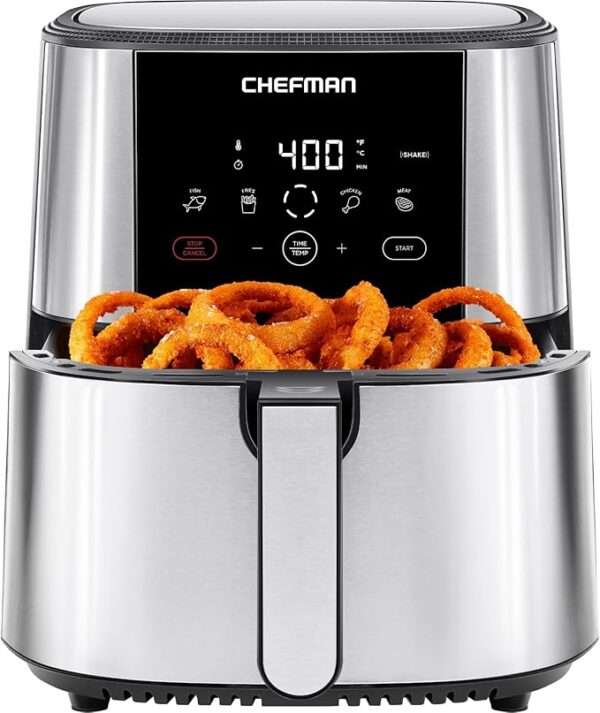 Chefman TurboFry® Touch Air Fryer, XL 8-Qt Family Size, One-Touch Digital Control