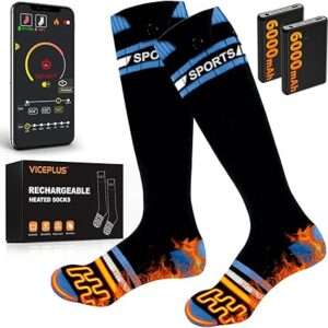 Heated Socks for Men Women with App Control, 6000mAh Battery Rechargeable,