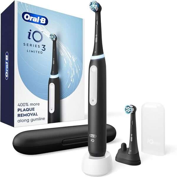 Oral-B iO Deep Clean Rechargeable Electric Powered Toothbrush, Black with iO Series