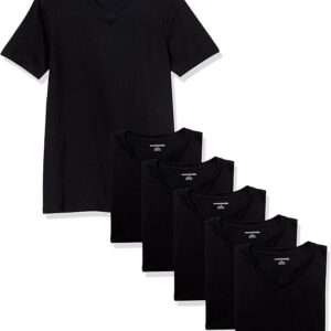 Amazon Essentials Men's V-Neck Undershirt, Pack of 6