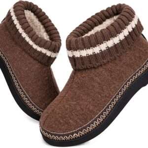 EverFoams Women's Bootie Slippers Non-slip Comfy Winter Indoor House Shoes