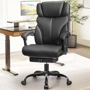 Office Chair, Executive Leather Chair Big and Tall Ergonomic Computer Desk Chair