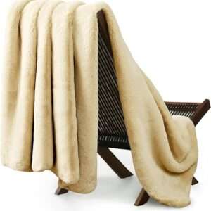 UGG 16798 Euphoria Plush Faux Fur Reversible Throw Blanket for Bed Couch Luxury
