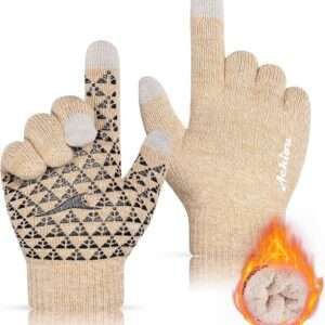 Achiou Winter Gloves for Men Women, Touch Screen Gloves, Upgraded Thicken