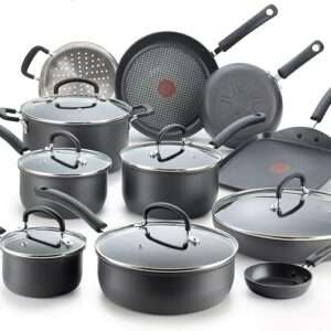 T-fal Ultimate Hard Anodized Nonstick Cookware Set 17 Piece, Oven Broiler Safe