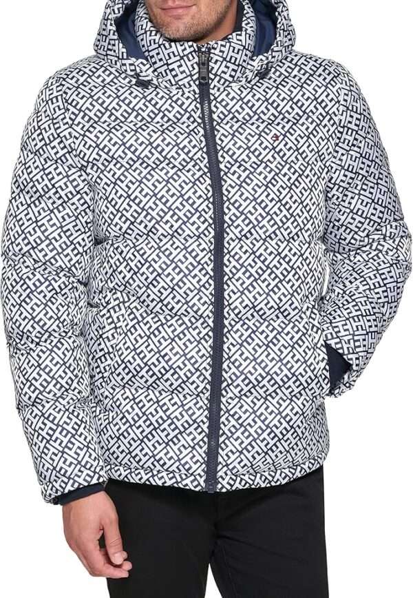 Tommy Hilfiger Men's Down Alternative Hooded Puffer Jacket (Standard and Big