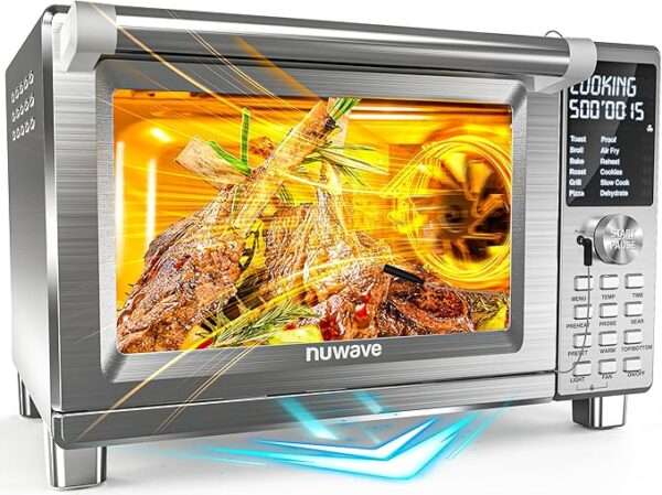 Nuwave Bravo XL Pro Air Fryer Toaster Oven with Grill Combo, 2024 New