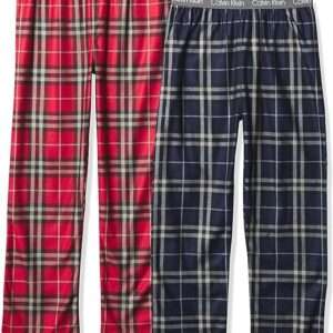 Calvin Klein Boys' Sleepwear Super Soft Brushed Micro Pajama Pants (2 Pack)