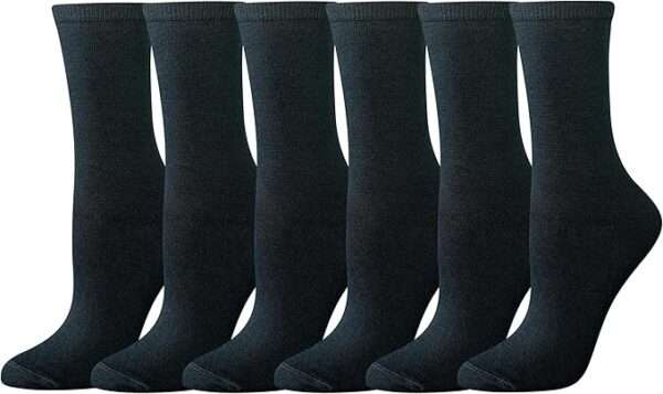 Amazon Essentials Women's Casual Crew Socks, 6 Pairs
