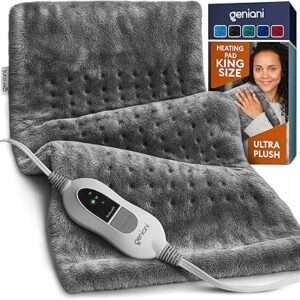 GENIANI Large Electric Heating Pad for Back Pain & Cramps Relief, Christmas Gifts