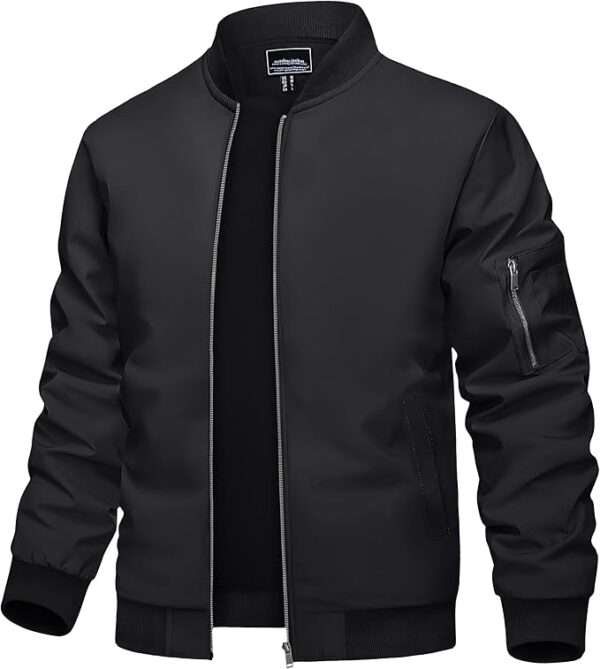 TACVASEN Men's Bomber Jacket Lightweight Casual Spring Fall Windbreaker Zip Up