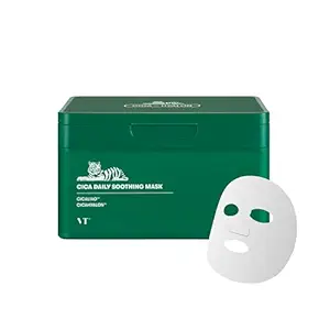 VT COSMETICS Daily Soothing Mask 30ea, Facial Sheet Mask for Moist