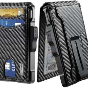 umoven Wallet for Men - with Money Clip Slim Leather Slots Credit Card Holder RFID