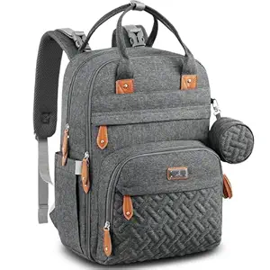 BabbleRoo Diaper Bag Backpack - Baby Essentials Travel Tote - Multi Function