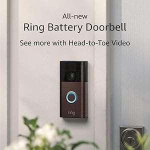 All-new Ring Battery Doorbell, Head-to-Toe Video, Live View with Two
