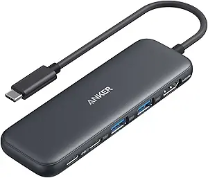 Anker USB C Hub, 5-in-1 USBC to HDMI Splitter with 4K Display, 1 x Powered USB