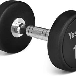 Yes4All Urethane Dumbbells with Anti-Slip Knurled Handle 5-50LBS for Muscle Building - Sold Individually