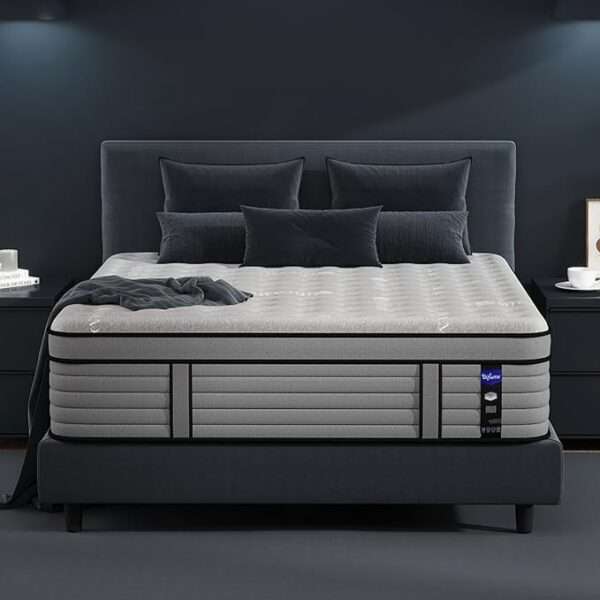 DIFAME Queen Size Mattress, 12 Inch Gel Memory Foam Hybrid Firm Queen