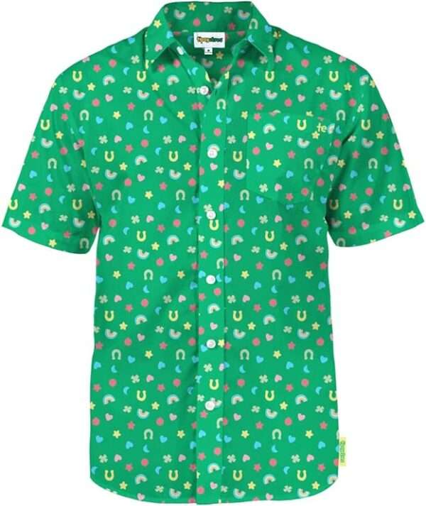 Tipsy Elves Button Down Shirts for Men - Valentine’s Day, Mardi Gras and St Patrick’s