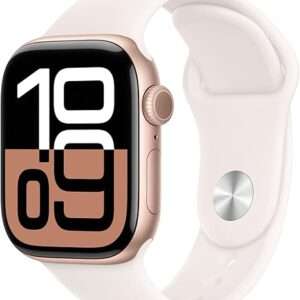 Apple Watch Series 10 [GPS 42mm case] Smartwatch with Rose Gold Aluminium