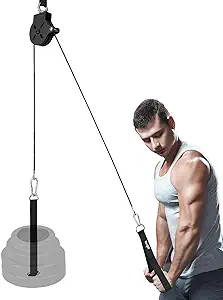 Yes4All Tricep Press Down Cable Machine Attachment Set, LAT Pulldown Attachment, Cable Machine Accessories for