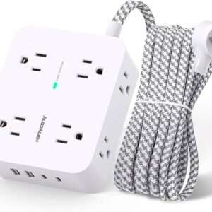 Surge Protector Power Strip - 8 Outlets with 4 USB (2 USB C) Charging Ports, Multi