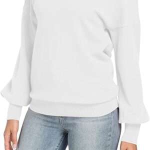 POSESHE Women's Oversized Sweaters Outfits Crewneck Ribbed Knit Dressy Casual