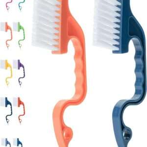 Slick- Window Track Cleaning Brush, 2 Pack, Navy Blue/Orange Ergonomic Handle