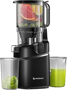 AMZCHEF Cold Press Juicer, 5.3" Self-Feeding Juicer Machines for Whole vegetable