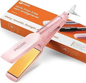 Professional Hair Straightener, 1.65inch Wide-Plate, Titanium Negative
