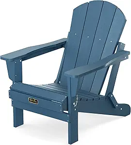SERWALL Folding Adirondack Chairs Weather Resistant for Outdoor