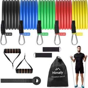Exercise Resistance Bands Set for Strength Training, Fitness, and Workout - Elastic Bands for Exercise
