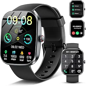Smart Watch(Answer/Make Call), 1.91" Smartwatch for Men Women,