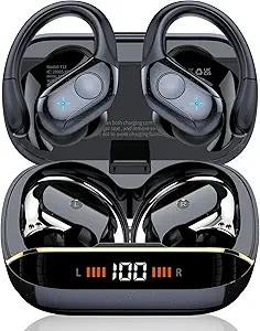 Wireless Earbuds Bluetooth 5.4 Headphones 75H Playtime Stereo Deep Bass Sports